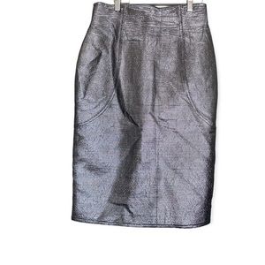 Charles Jourdan Paris Gun Metal Metallic Skirt